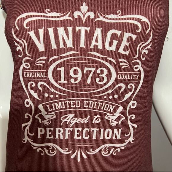 Vintage 1973 Brown Leopard Trim Tank -- M‎ - Picture 3 of 7